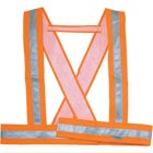 Výstražný kříž na oděv - fl. oranž s reflexem