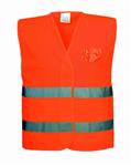 Reflexní výstražná vesta oranžová - prodyšná / děrovaná