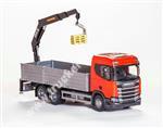 Model Scania valník, 3 osá, s hydr. rukou CR
